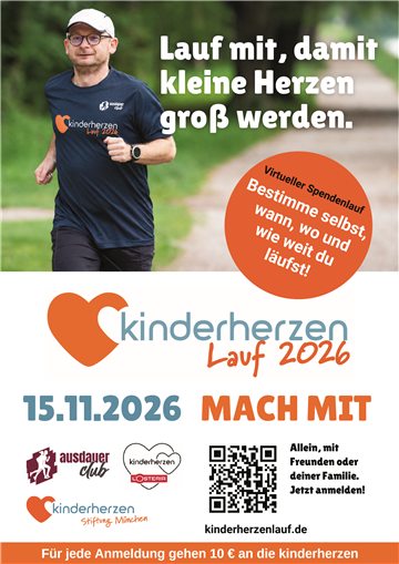 Plakat zum Kinderherzenlauf 2026